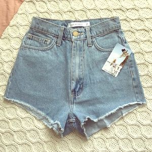 It’s All Wild Maya High Rise Denim Shorts